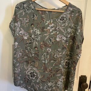 Floral Green Women's Top